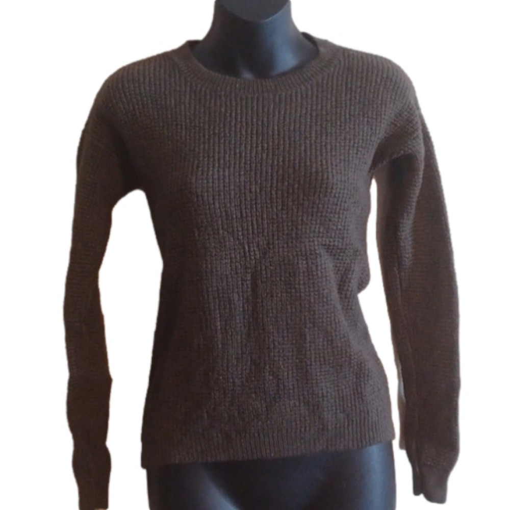 𝅺wilfred free olive green waffle knit sweater.  Size xxs. 100 % Merino wool.